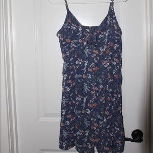 Navy floral swing dress!